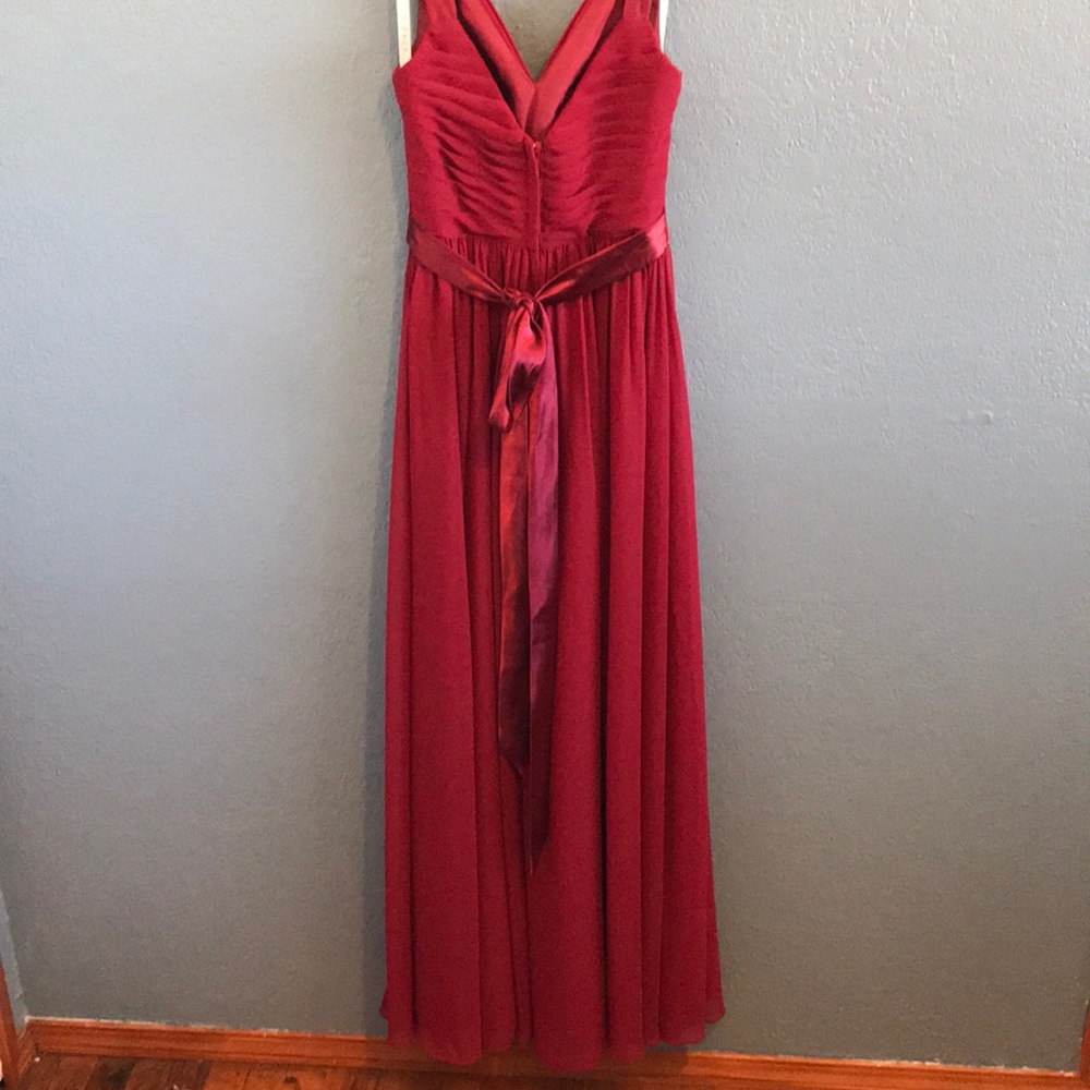 Azazie Leanna Burgundy Dress - Picture 8 of 10